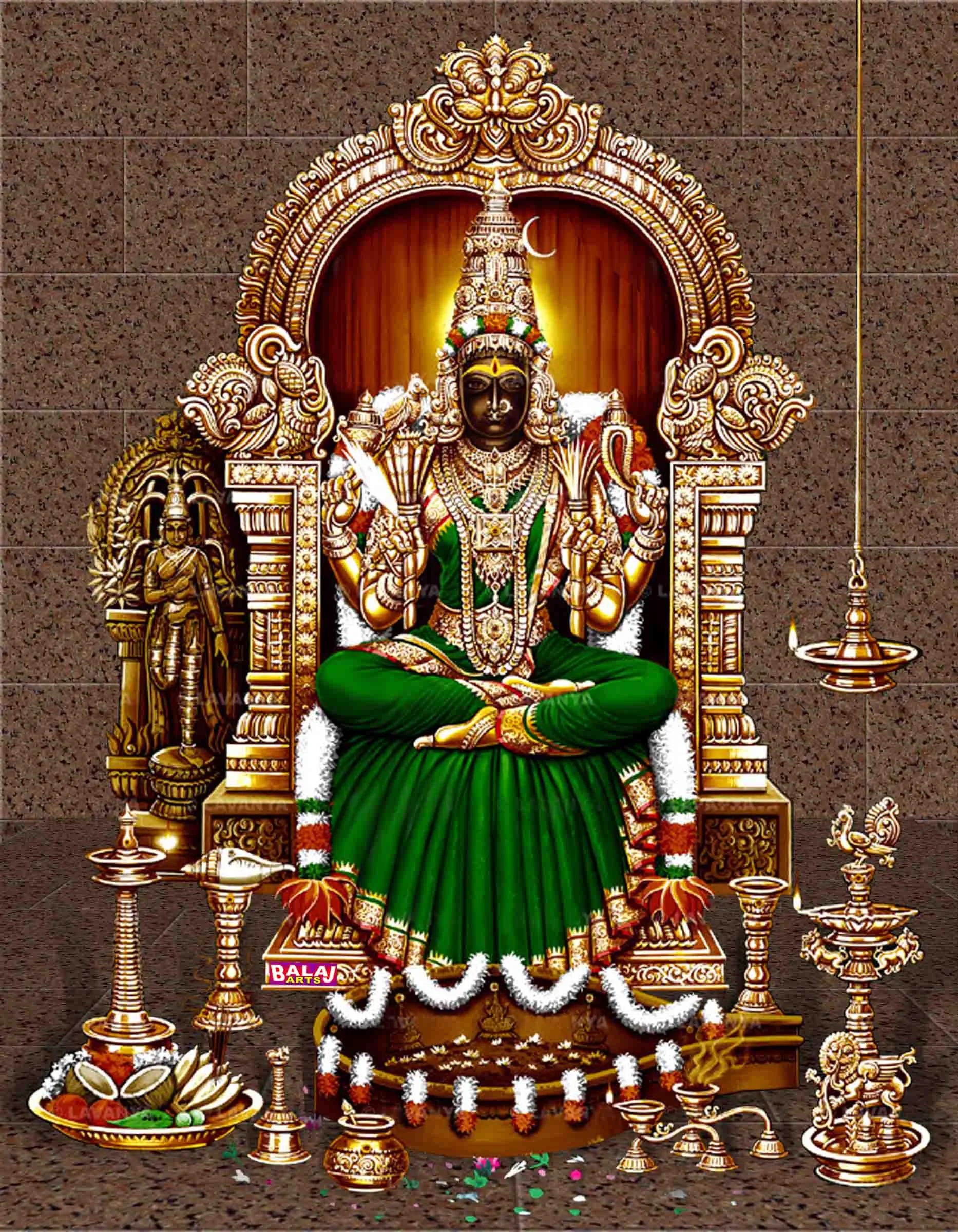 Kamakshi Amman Temple, Kanchipuram — Shakti Peetham